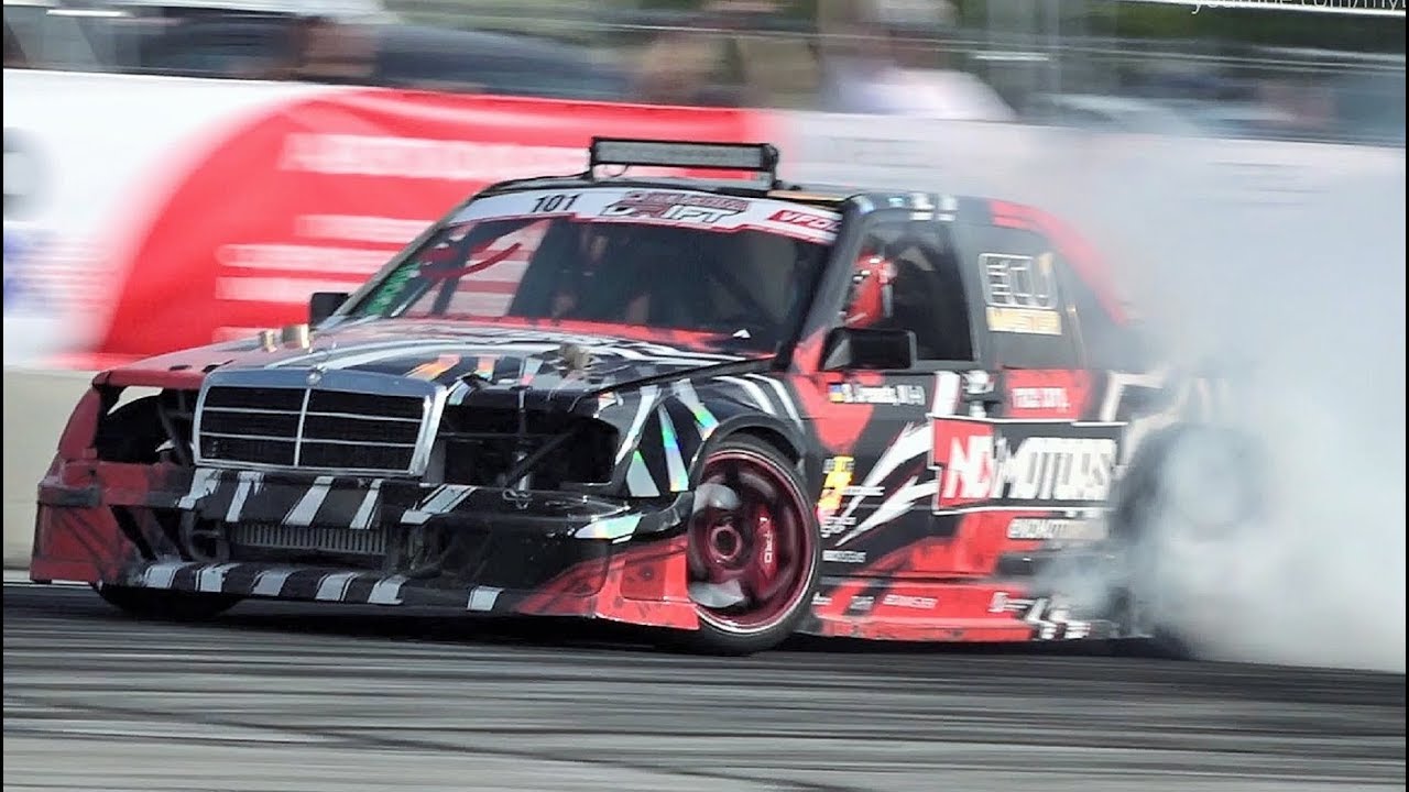 Mercedes 190 5 5 Amg Biturbo Drift Burnout Donuts Revs Engine Sound Autosportmotor